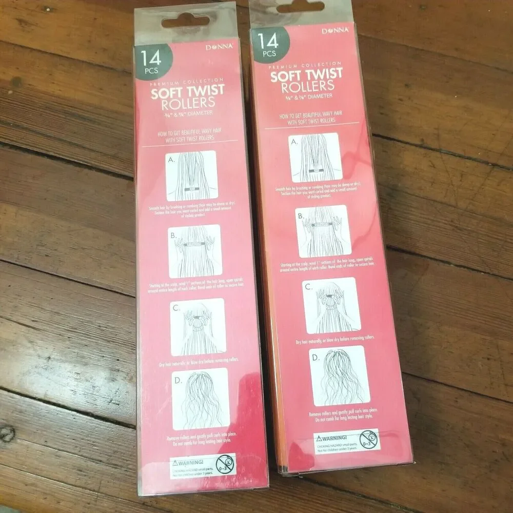Donna Soft Twist Hair Rollers All Hair Types - 28 Pcs